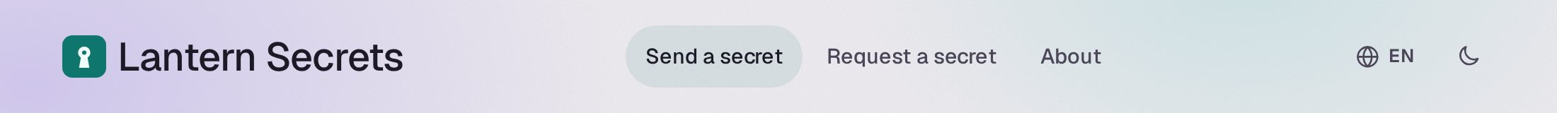 The header with the Lantern logo followed by the name “Lantern Secrets”